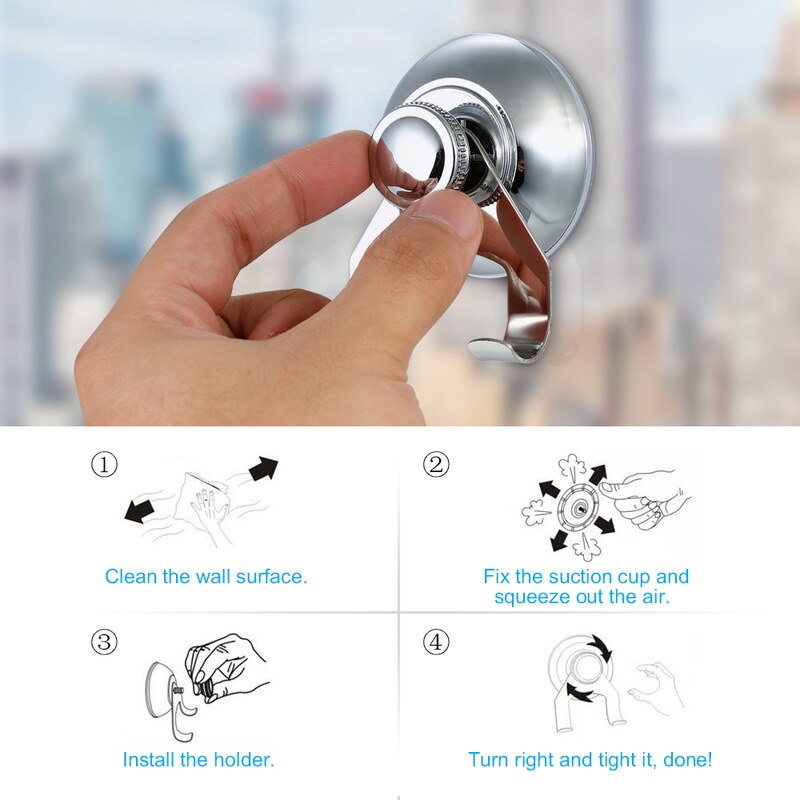 Glass Window Squeegee Cleaner Shower Bathroom Mirror Rubber Wiper with Suction Hook Water Vapor Removal Cleaning Brush