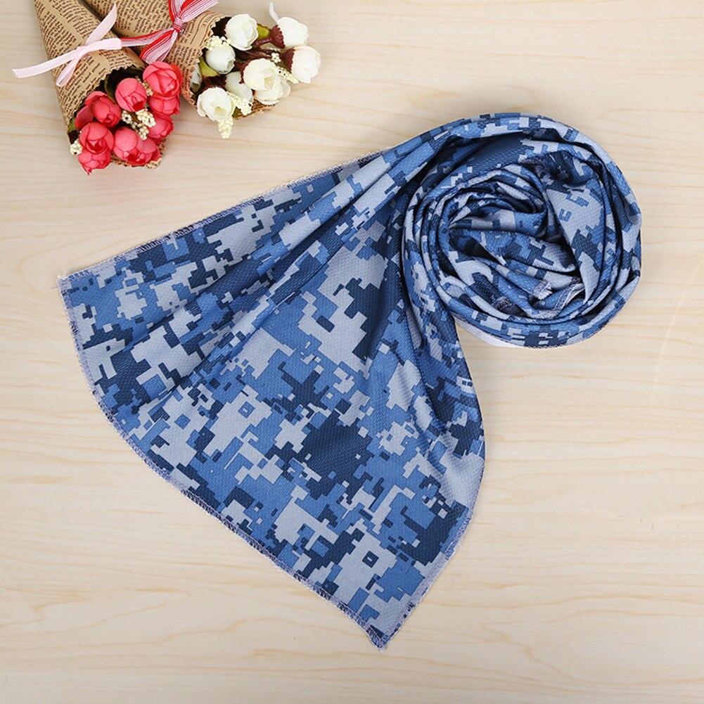 Microfiber Sneldrogend Gezicht Handdoek Outdoor Sport Camouflage Afdrukken Yoga Fitness Zonnesteek Koud Handdoeken