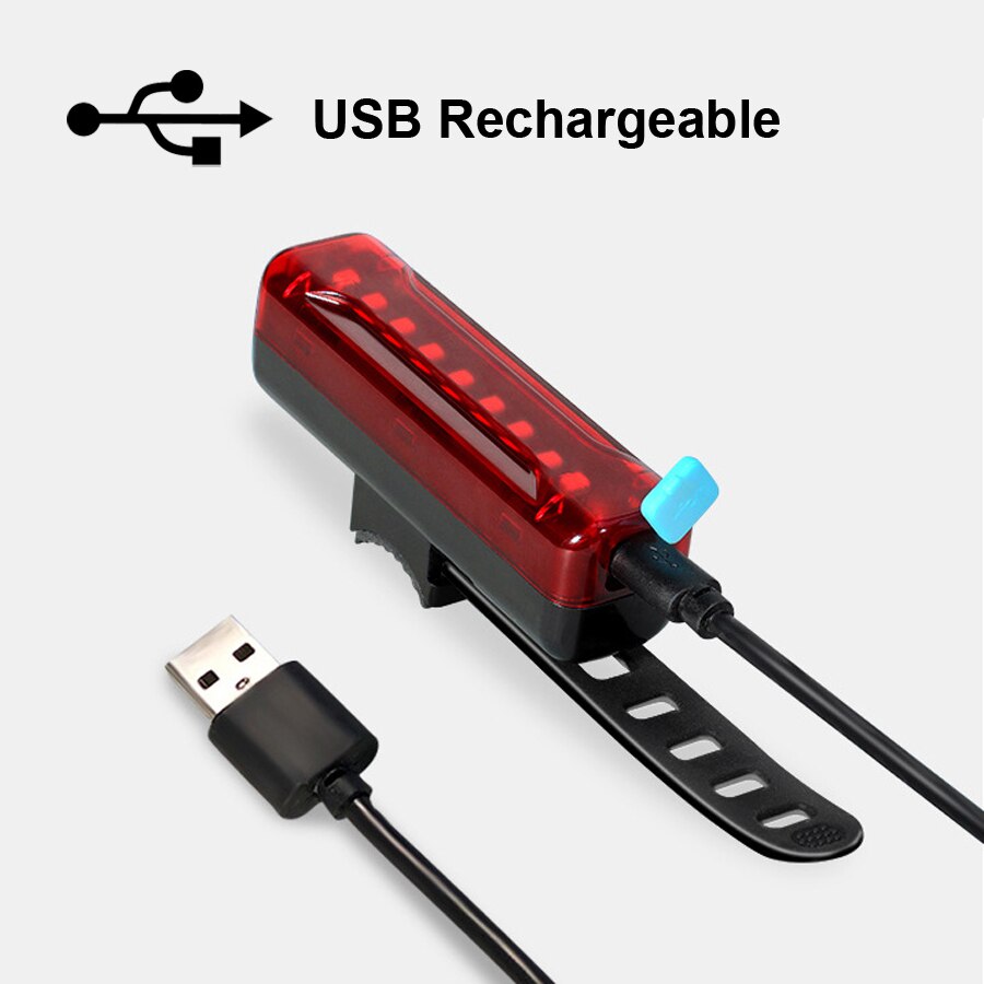 Newboler 2600 Mah Led Achterlicht Fiets Usb Oplaadbare Veiligheid Waarschuwingslampje Fiets Achterlicht Licht Zaklamp Voor Fiets