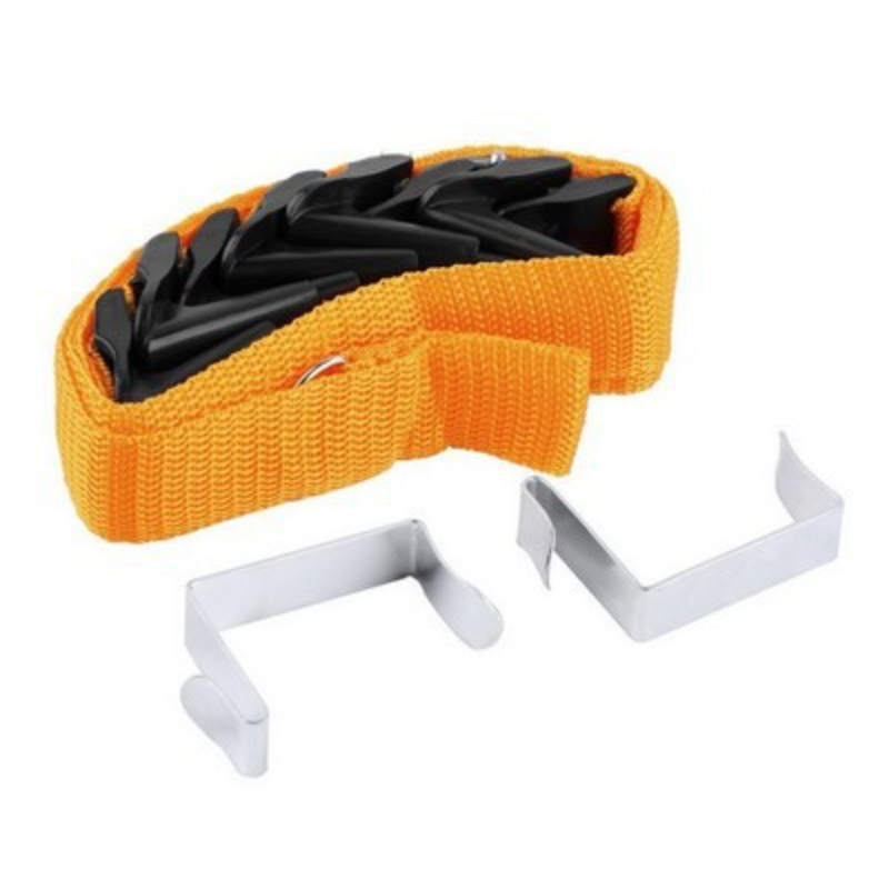 Adjustable Straps with Hooks Hat Bag Coat Clothes Rack Organizer Storage Holders Hanger Over The Door Closet Wardrobe Bedroom