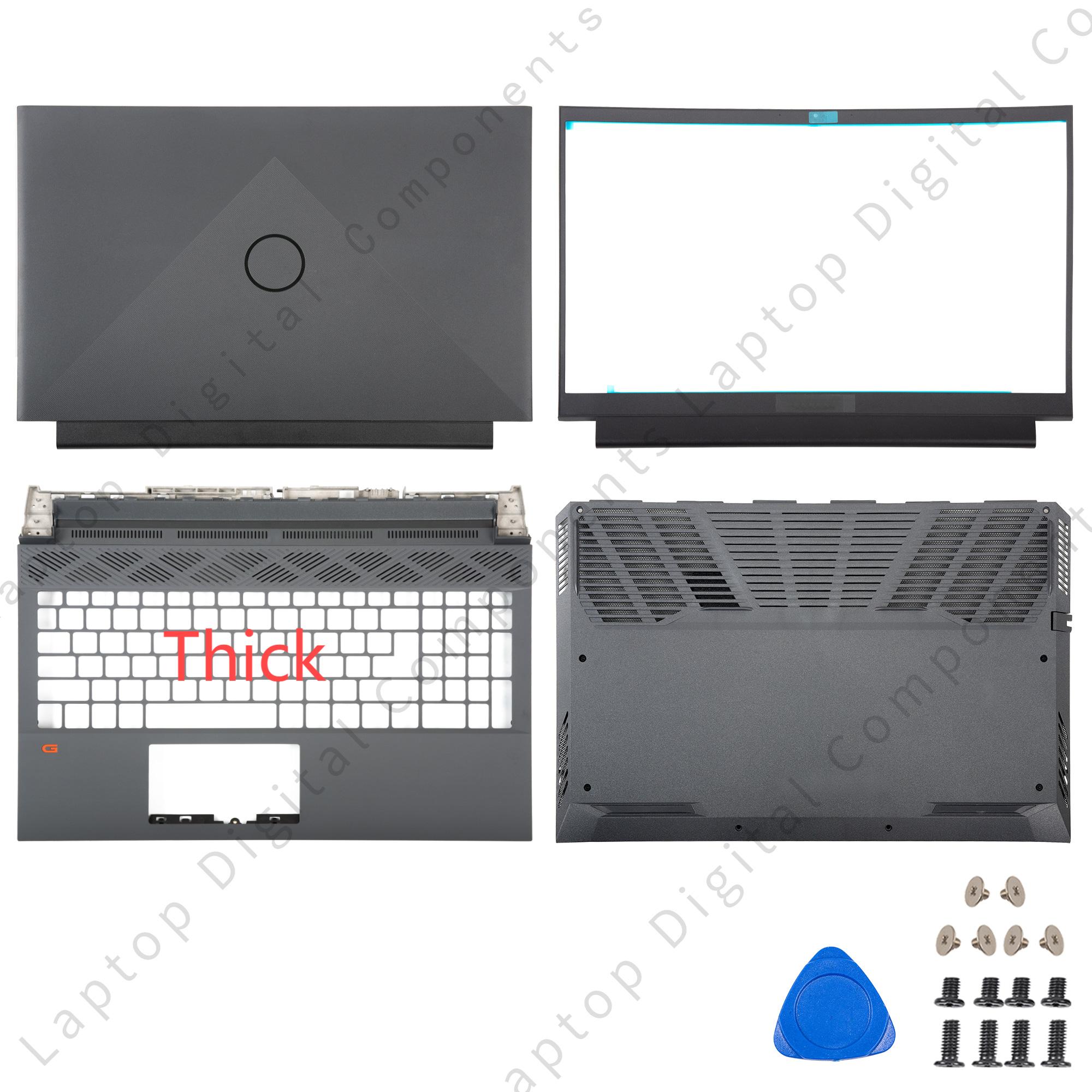 Nowość Pokrowiec na laptopa Dell G15 5510 5511 5515 5520 5525 Pokrywa tylna LCD Przednia ramka Palmrest Dolna obudowa Zawiasy Pokrywa notebooka