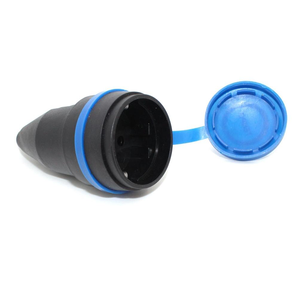 EU Waterproof IP44 Round 2Pin Electric Power Male Schuko Plug Rewireable Socket Outlet Adaptor Extension Cord Connector: Socket