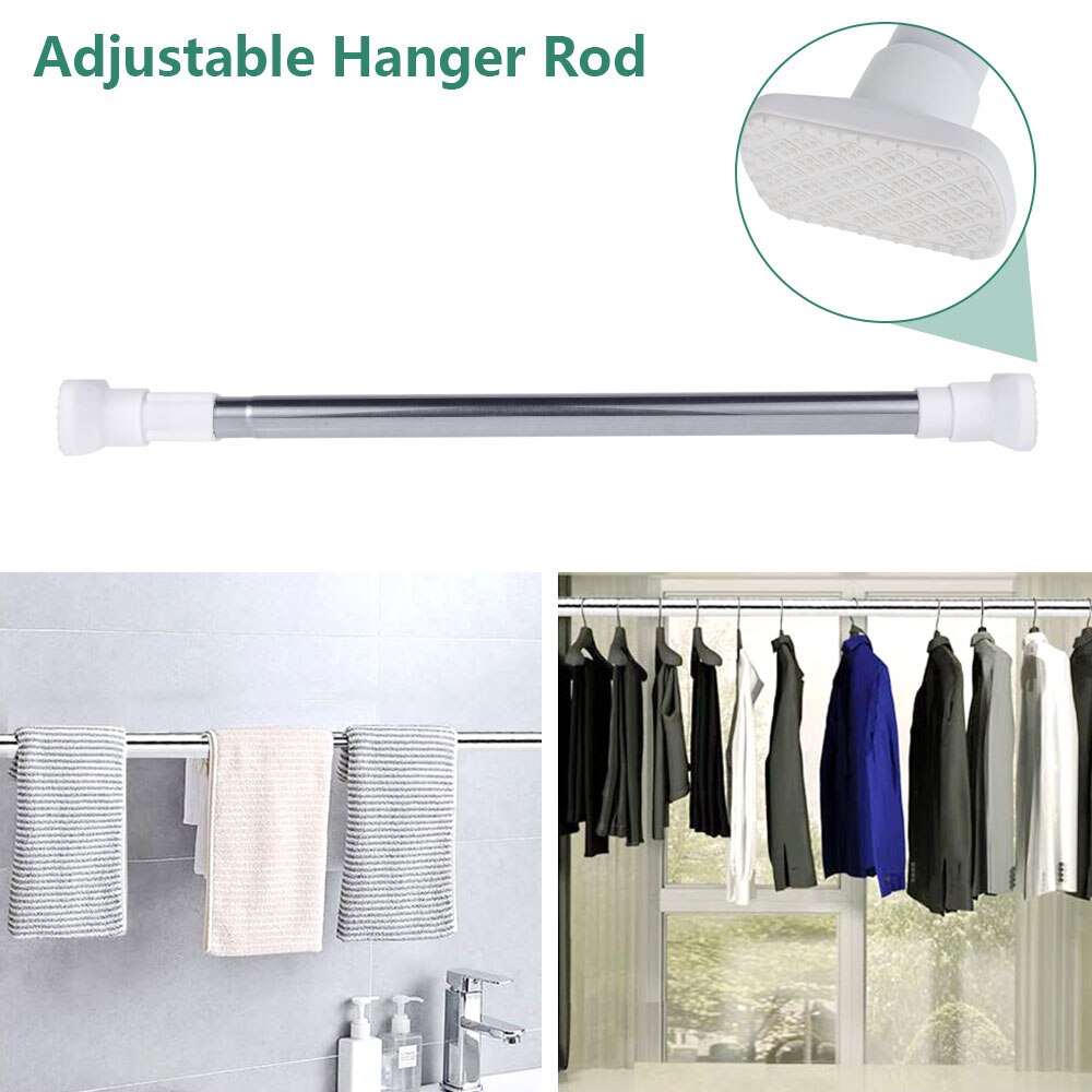 1Pc Adjustable rod for clothes Punch-free telescopic rod stainless steel clothes hanging rod Cabinet accessories