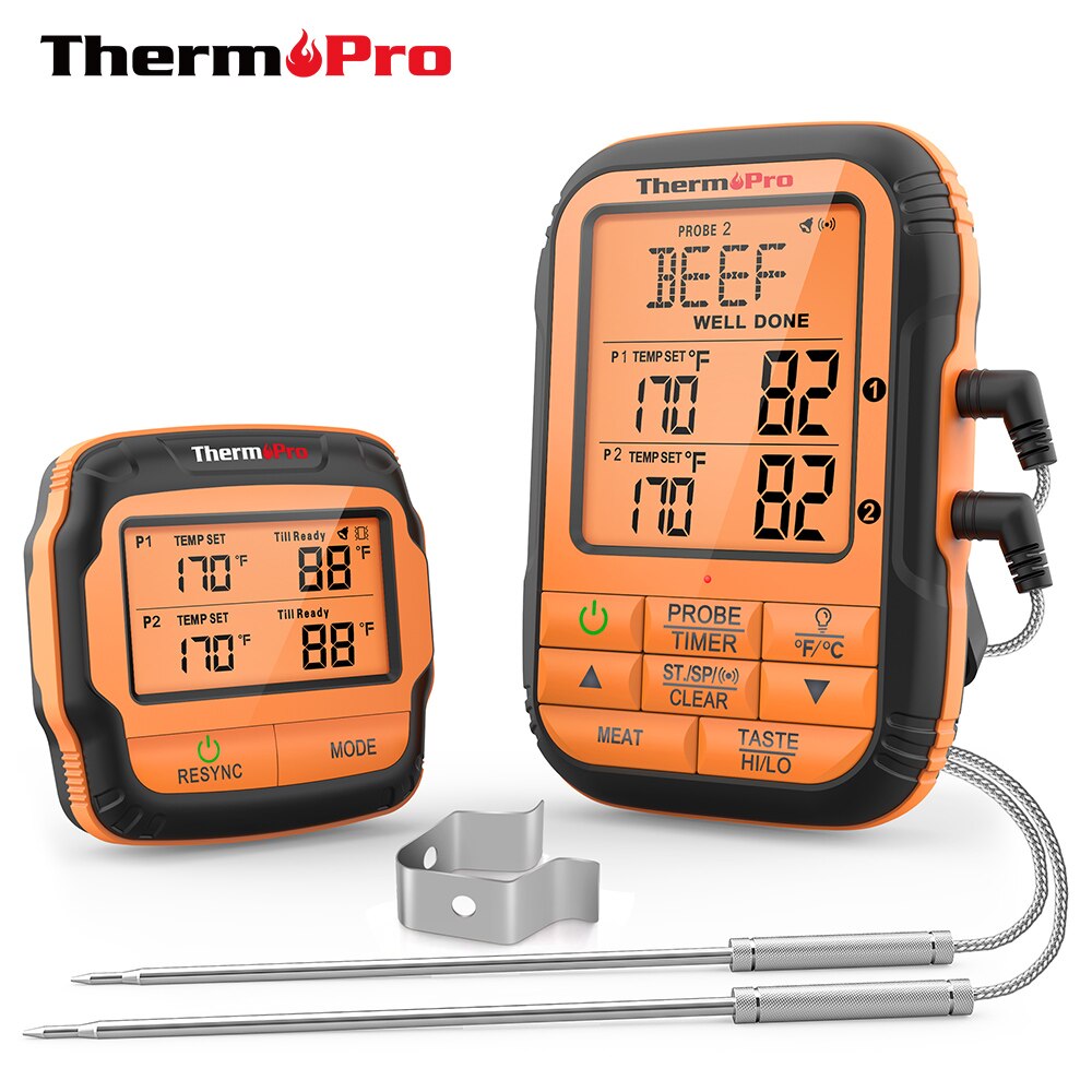 ThermoPro TP28B 150M Wireless Digital Kitchen Thermometer 2 Meat Probe Barbecue Meat Thermometer For Oven Grill Timer Backlight