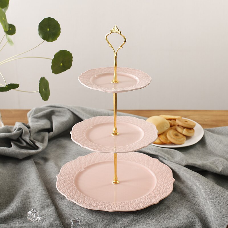 Cristmas-platos de cerámica para decoración, plato de fruta para el hogar, sala de estar, estante para aperitivos y postres, soporte para Tartas, té de la tarde, plato para dulces