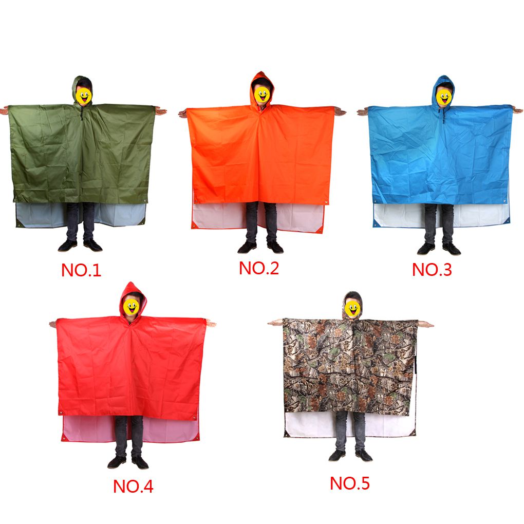 Chubasquero 3 en 1 para exteriores, mochila multifuncional, cubierta de lluvia, alfombra impermeable para tienda, toldo para escalada, ciclismo, senderismo, 1 unidad