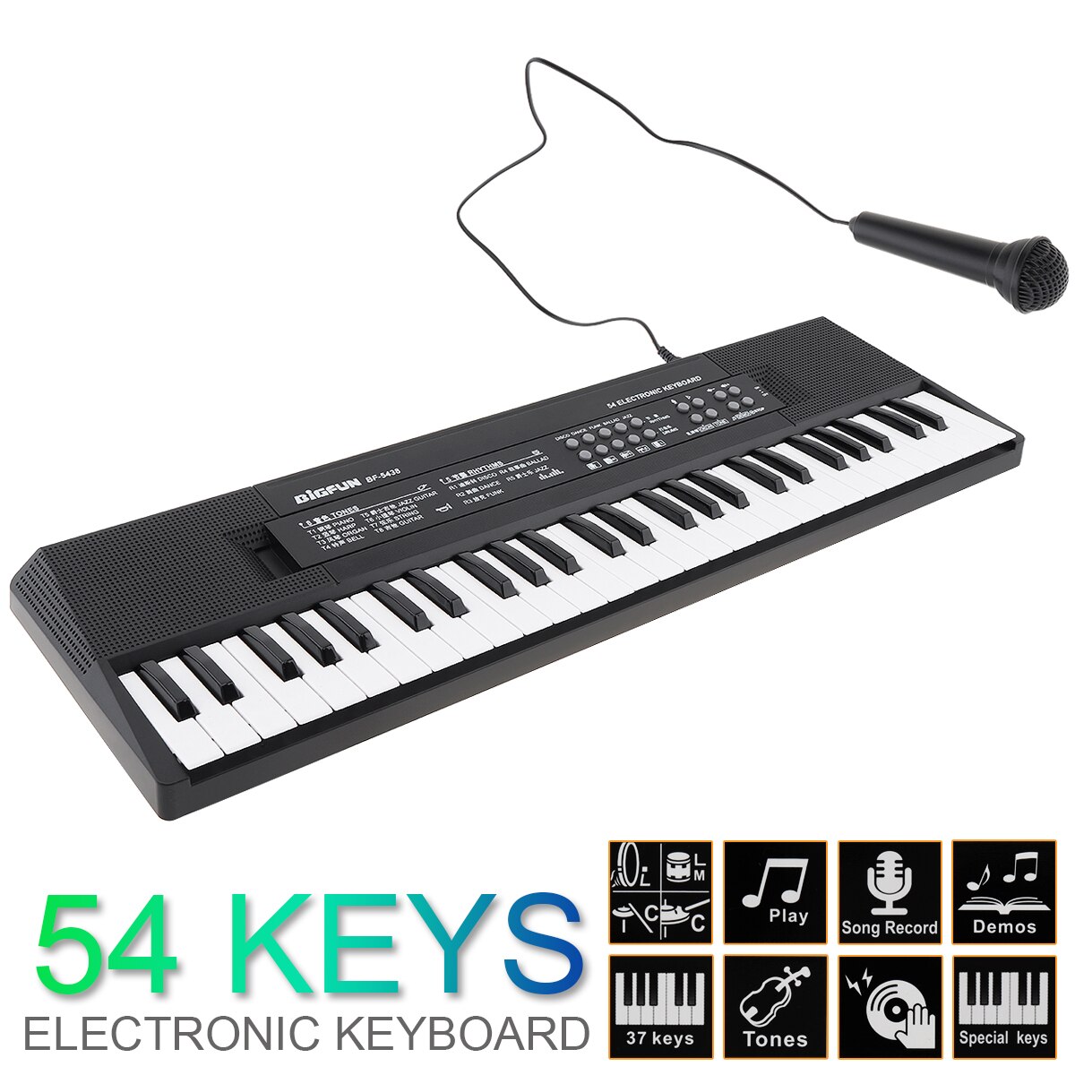 Electronic Organ 37/49/61 Keys Electronic Keyboard Piano Digital Music Key Board Microphone Children Musical Enlightenment