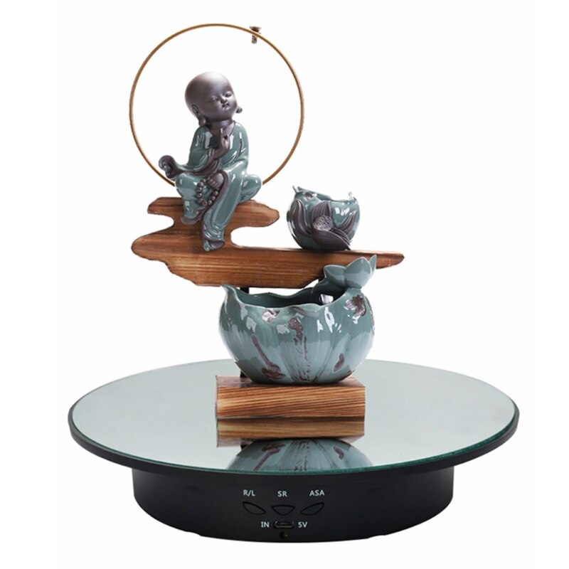 3 Snelheden Elektrische Roterende Display Stand Spiegel Draaitafel Sieraden Houder Batterij U7EA