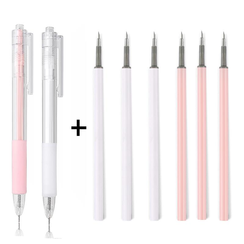 Set Papier geschnittenes Messer Stift Nachfüllset Kunst Allzweckmesser Scrapbook Schneidwerkzeug Präzaufkleber Washi Tape Cutter DIY Handwerk: Tiefe Blau