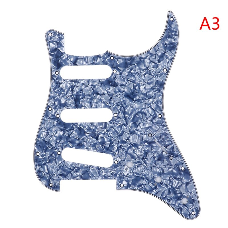 1Pc guitare Pickguard guitare électrique Pickguard plaque à gratter pour Strat Stratocaster noir Instruments & équipement: A 3