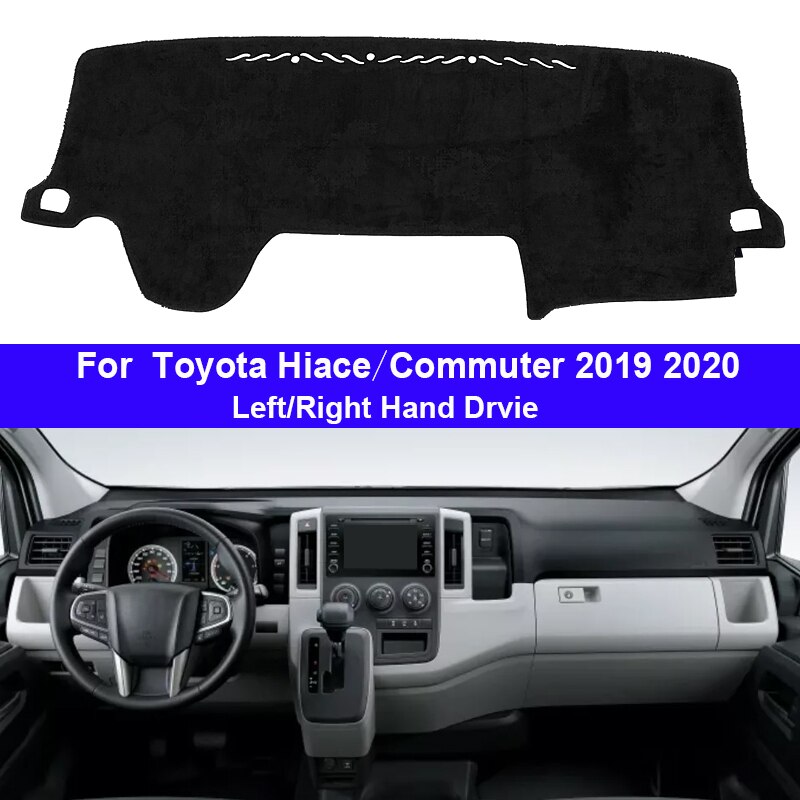 2 Layers Car Dashboard Cover Dash Mat Carpet Cape For Toyota Hiace Commuter LHD RHD Auto Dashmat Sunshade Anti-dirty