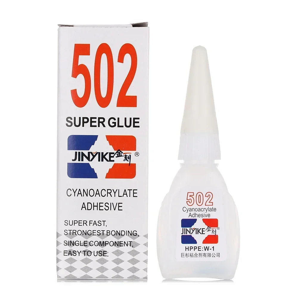 502 Superkleber, sofort trocknender Cyanacrylat-Klebstoff, Leder, Gummi, Holz, Metall, starke Bindung, flüssiges Klebewerkzeug, 10 g