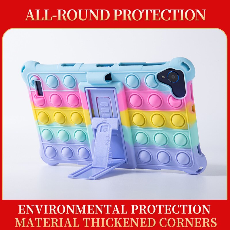 For Samsung Galaxy Tab A 8.0 T290 T295 T297 Case Soft Push Bubble Silicon Kids Tablet Cover for SM-T290 SM-T295 Kickstand Case