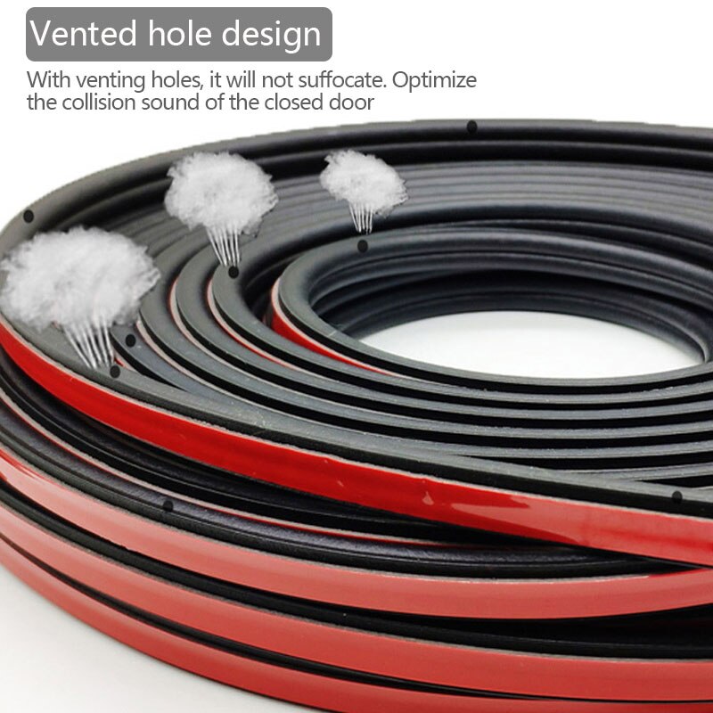 Car Door Seal Strip Rubber Double Layer Sealing Sticker Soundproof Dustproof Weather Stripping Universal for Car Door Body Trunk