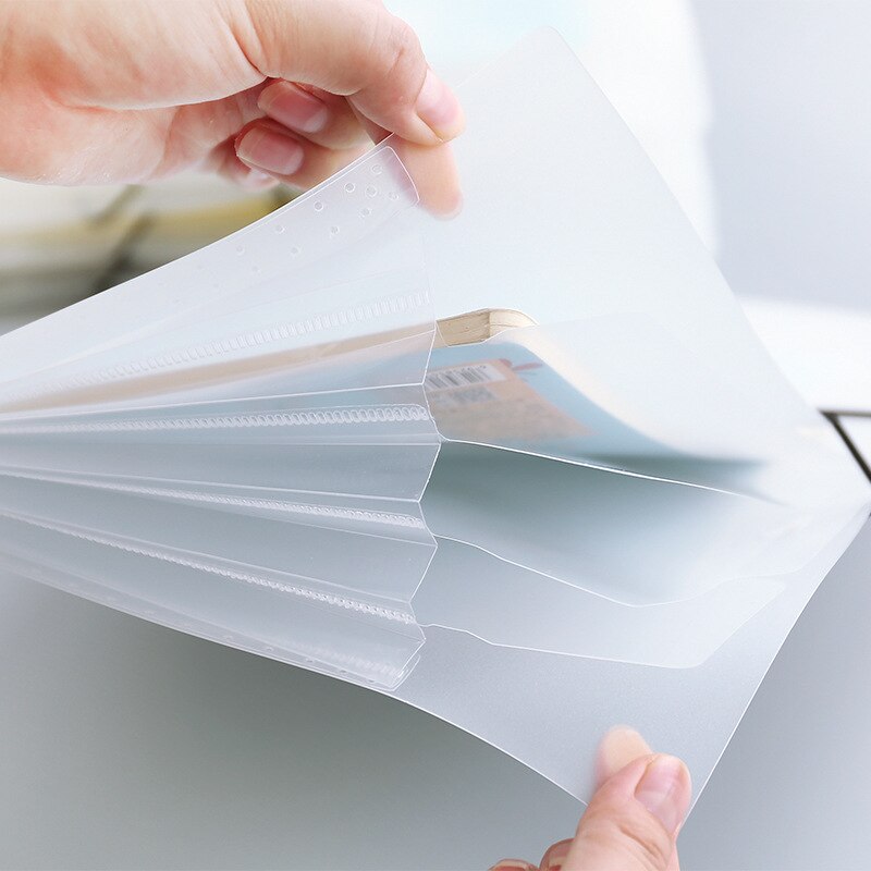 Plast transparent  a4- fil mapp dokumentpåse expanderande flerskiktiga fickor dragspel mapp skolbord tillbehör arrangör