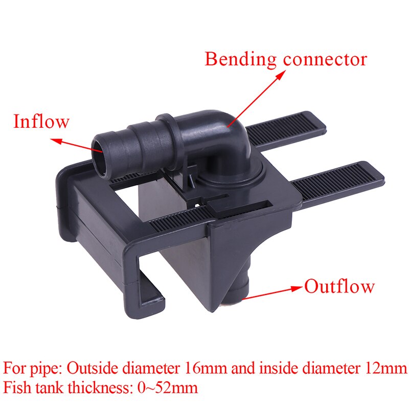 1 x Aquarium Water Pipe Connector Fish Tank Mount Holder Inflow Outflow Stretchable