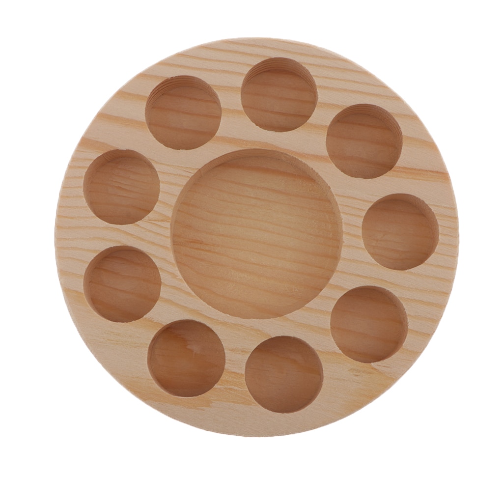 10 Slots Essential Oil Storage Box Circle Wood Storage Case Aromatherapy Oil