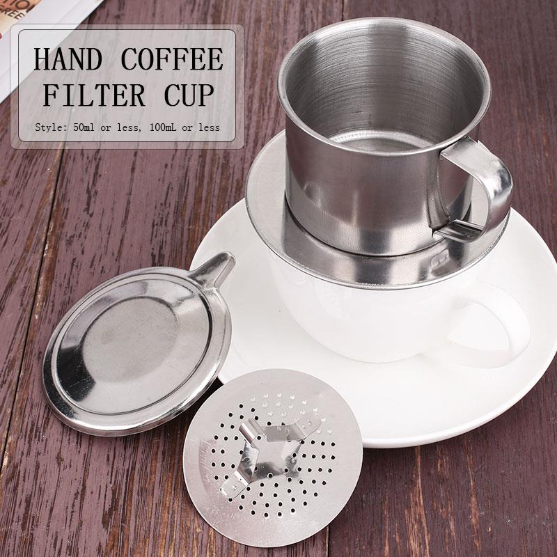 Vietnam Mok Met Filter Diy Rvs Rotary Tool Koffie Filter Cup Duurzaam Maker Koffie Filter Druppelen Draagbare