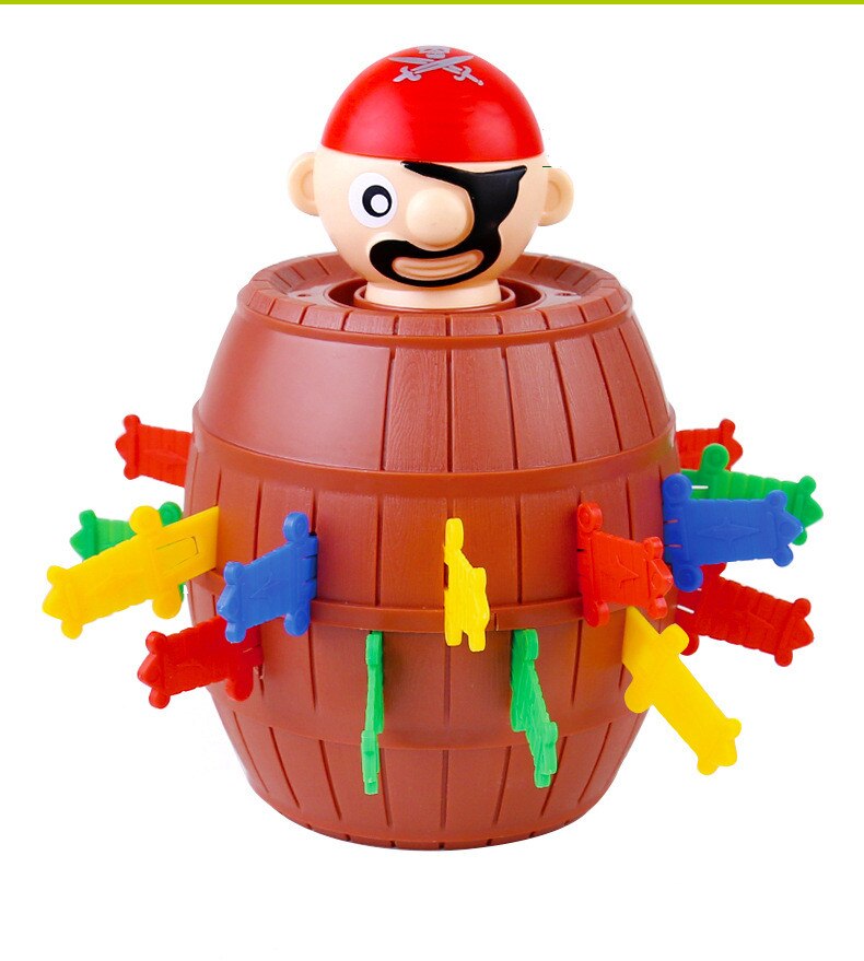 Lustige Gerät Pirat Fass Spiel Spielzeug für freundlicher Glück stechen Pop hoch Spielzeug Neuheit Spielzeug Gerät Witze knifflig Pirat Fass spiel ZLL