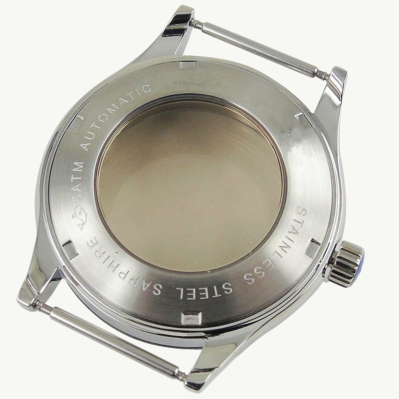 42Mm Sapphire Crystal Glas Rvs Automatische Horloge Case Vervanging Voor 24 Juwelen NH35 Uurwerk Reparatie Tool Onderdelen