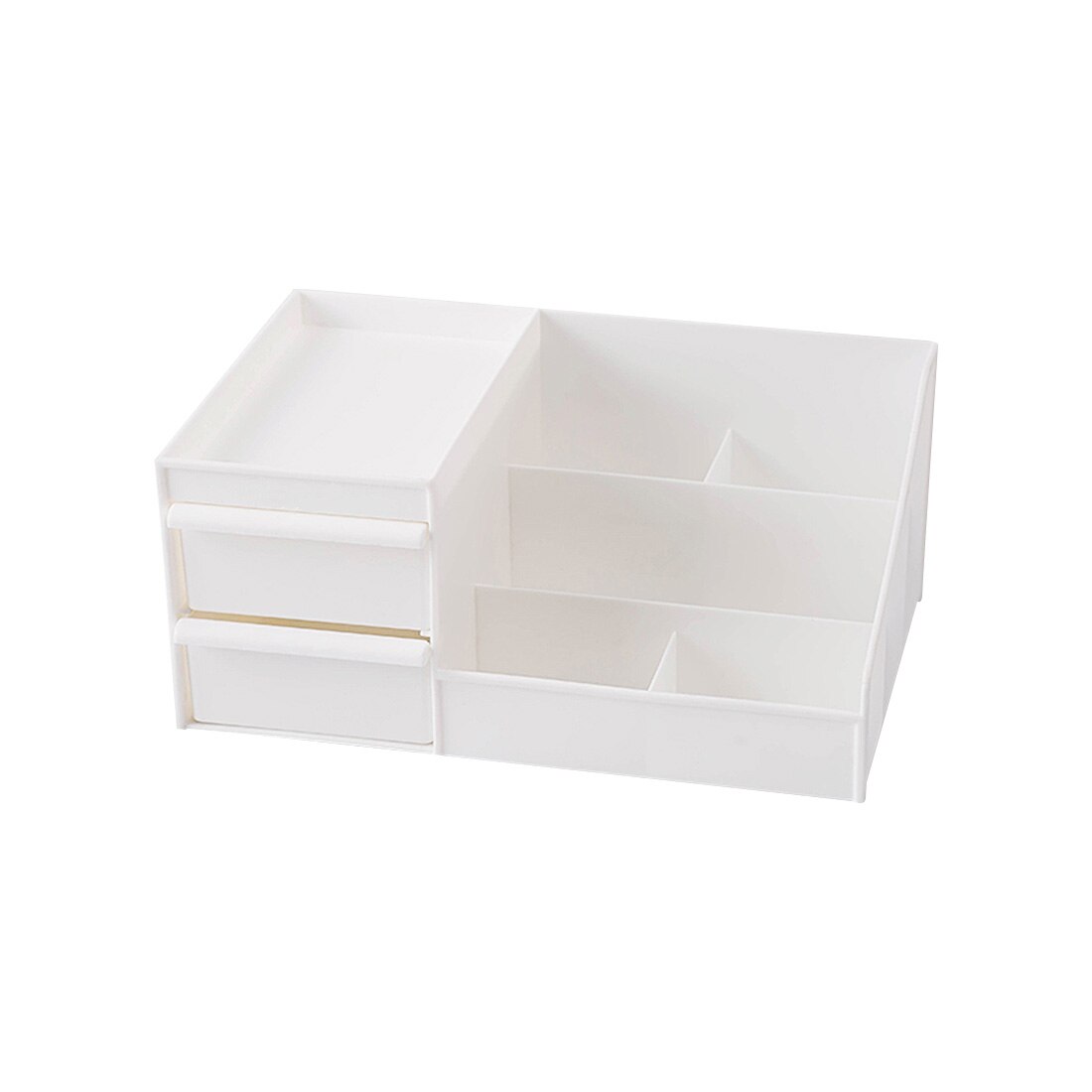 Large Capacity Cosmetic Storage Box Drawer Dressing Table Skin Care Rack House Desktop Sundries Organizer Makeup Organizer: White / 28.5x17.5x12.5CM