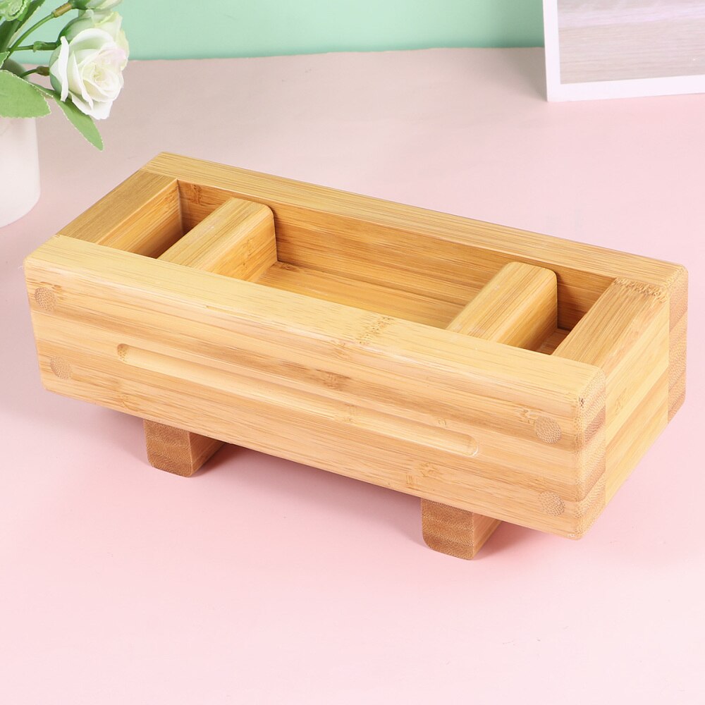 Bamboo Wooden Rectangular Sushi Press Mold Box Sushi Making Kit DIY Sushi Rice Roller Molds Sushi Kitchen Making Tools: Default Title
