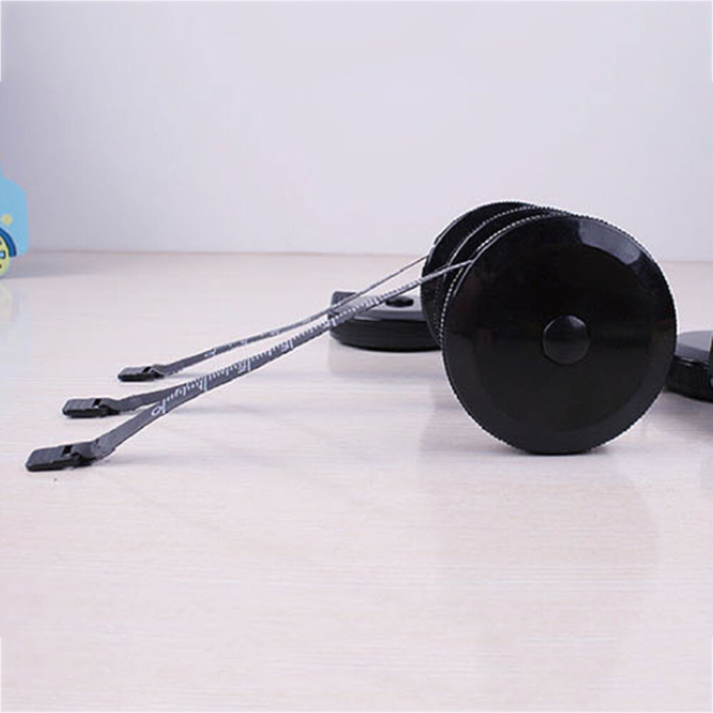 Simple Balck 1.5M Soft Ruler Retractable Measuring Ruler Sewing Tailor Tape School Stationery Measuring Tape Drawing Tool