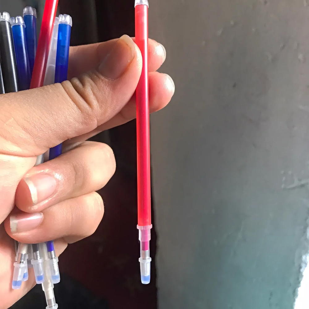 Stylo marqueur pour tissu disparaît à haute température, recharge effaçable pour tissu Patchwork, en cuir PU, outils de couture, 4/12/20 pièces