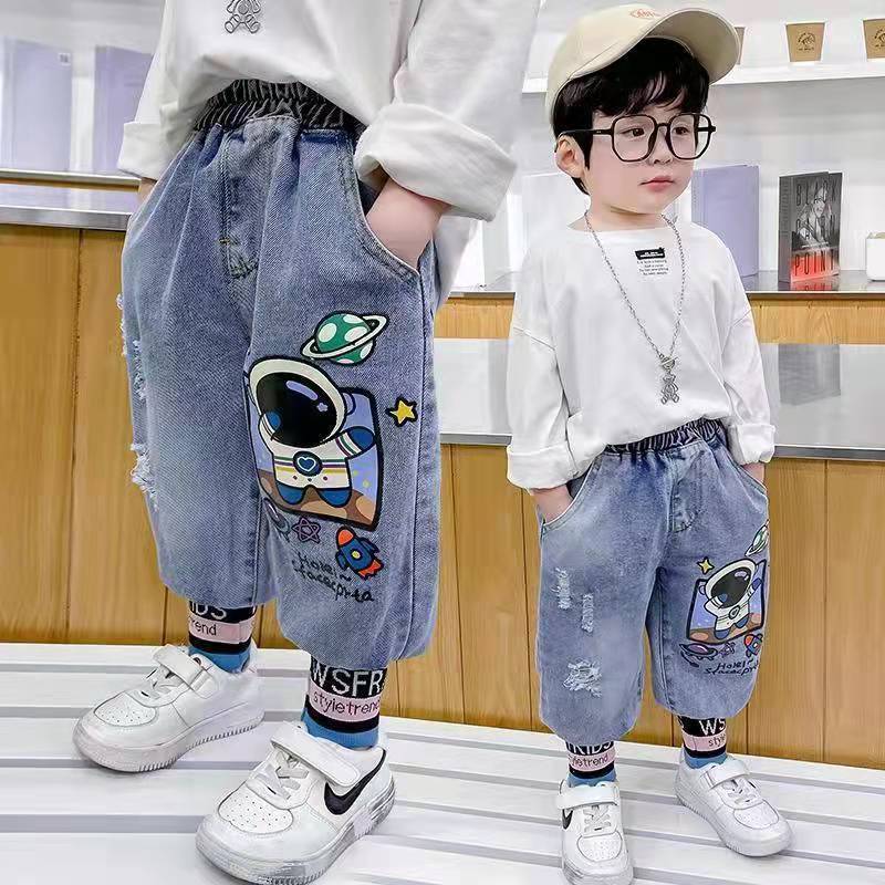 Baby Jongens Jeans 2022 Cartoon Lente Stijl Modieuze Kids Derss Kinderen Jeans 2-4-6 Jaar Oud denim Broek