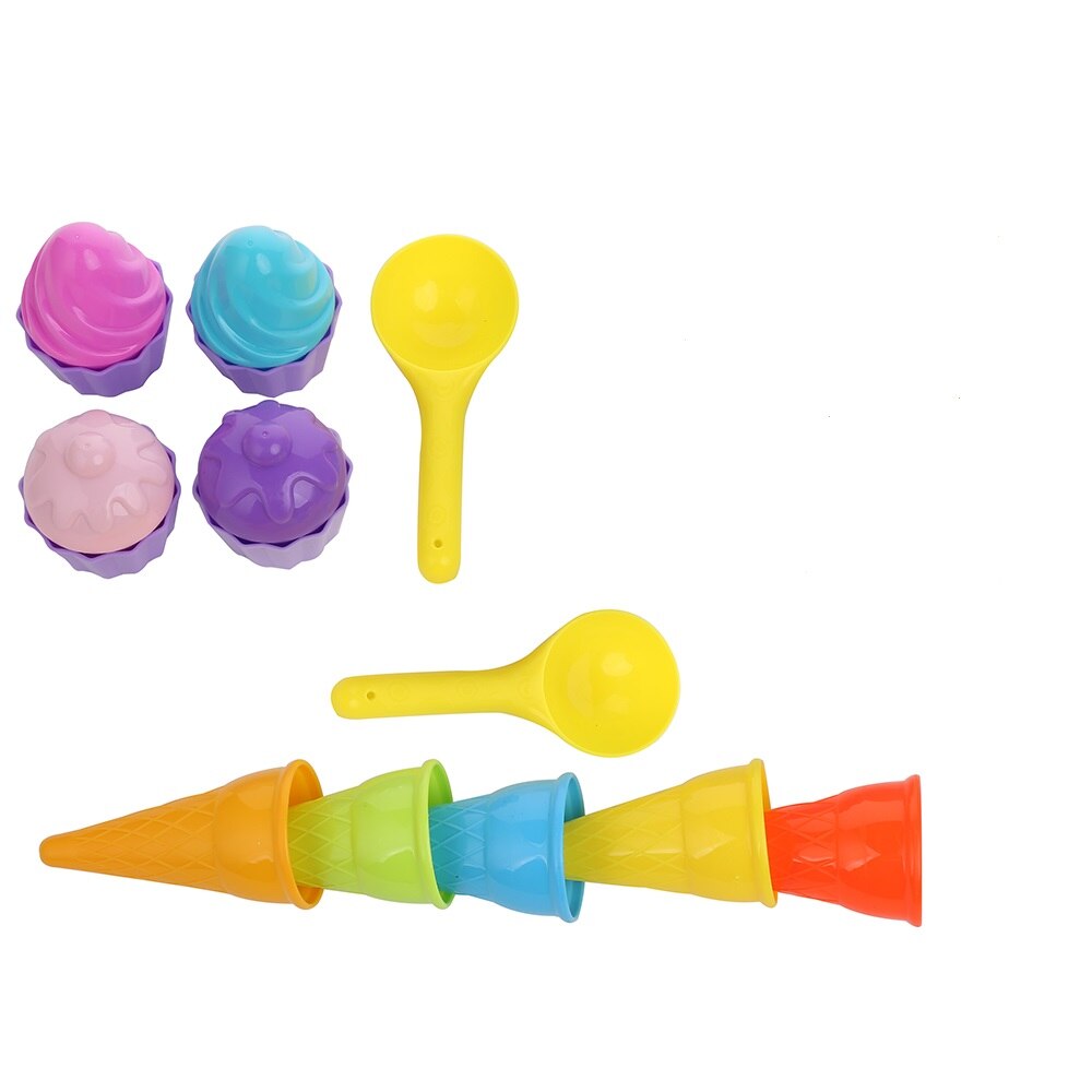 Kids Baby Strand Zand Speelgoed Kleine Cakevorm Lepel Ijs Pudding Strand Spelen Zand en Sneeuw Spelen