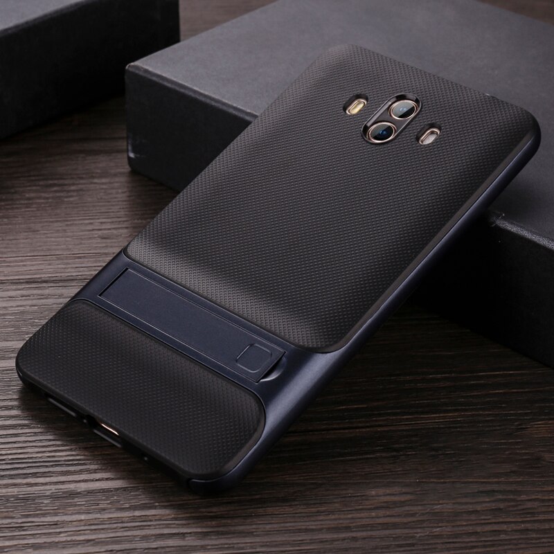 Fundas traseras de teléfono móvil para Huawei Mate 10 fundas de silicona 5,9 "3D de pie TPU PC híbrido 360 Carcasa protectora mate10 estilo libro.: Royce Navy