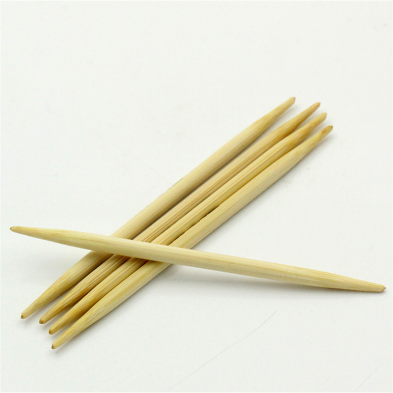 Doreenbeads Bamboe Breinaalden Natuurlijke Dubbele Wees Hand Naaien Haaknaald Weave Craft Us 6/ 4.0Mm, 10Cm Lange, 5 Stuks