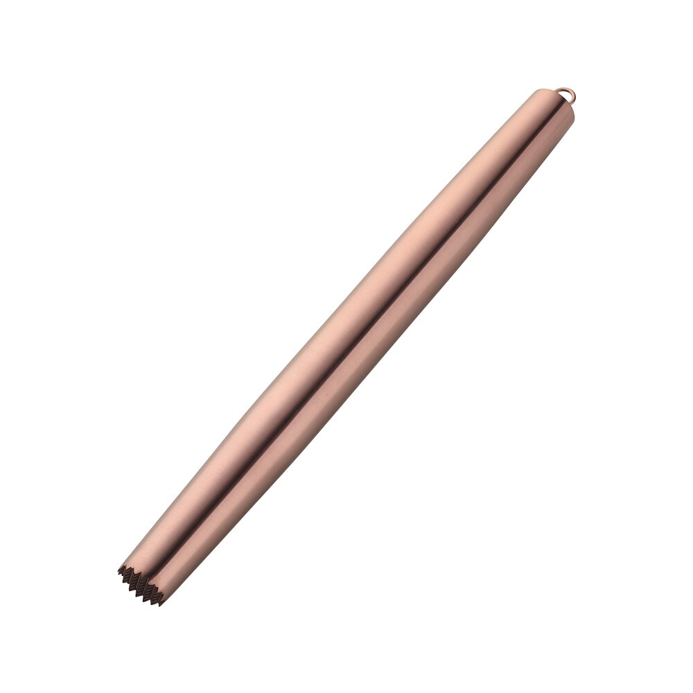 1Pc Stainless Steel Rolling Pin Kitchen Utensils Dough Roller Bake Pizza Noodles Cookie Dumplings Making Non-stick Baking Tool: New Rosegold-1pc