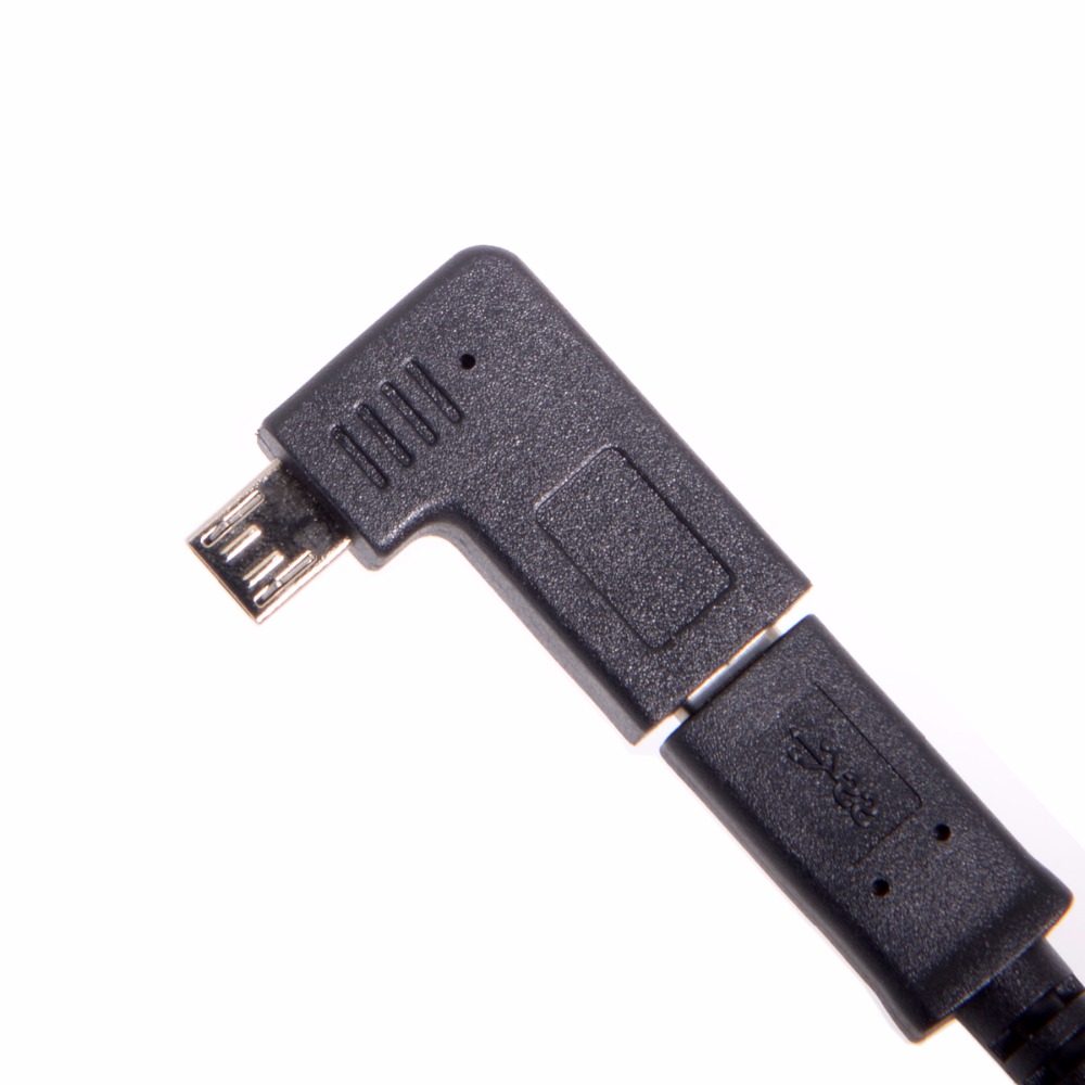 Jimier cy usb-c type-c hunn til mikro usb 2.0 5 pinner hann dataadapter 90 grader venstre og høyre vinklet type