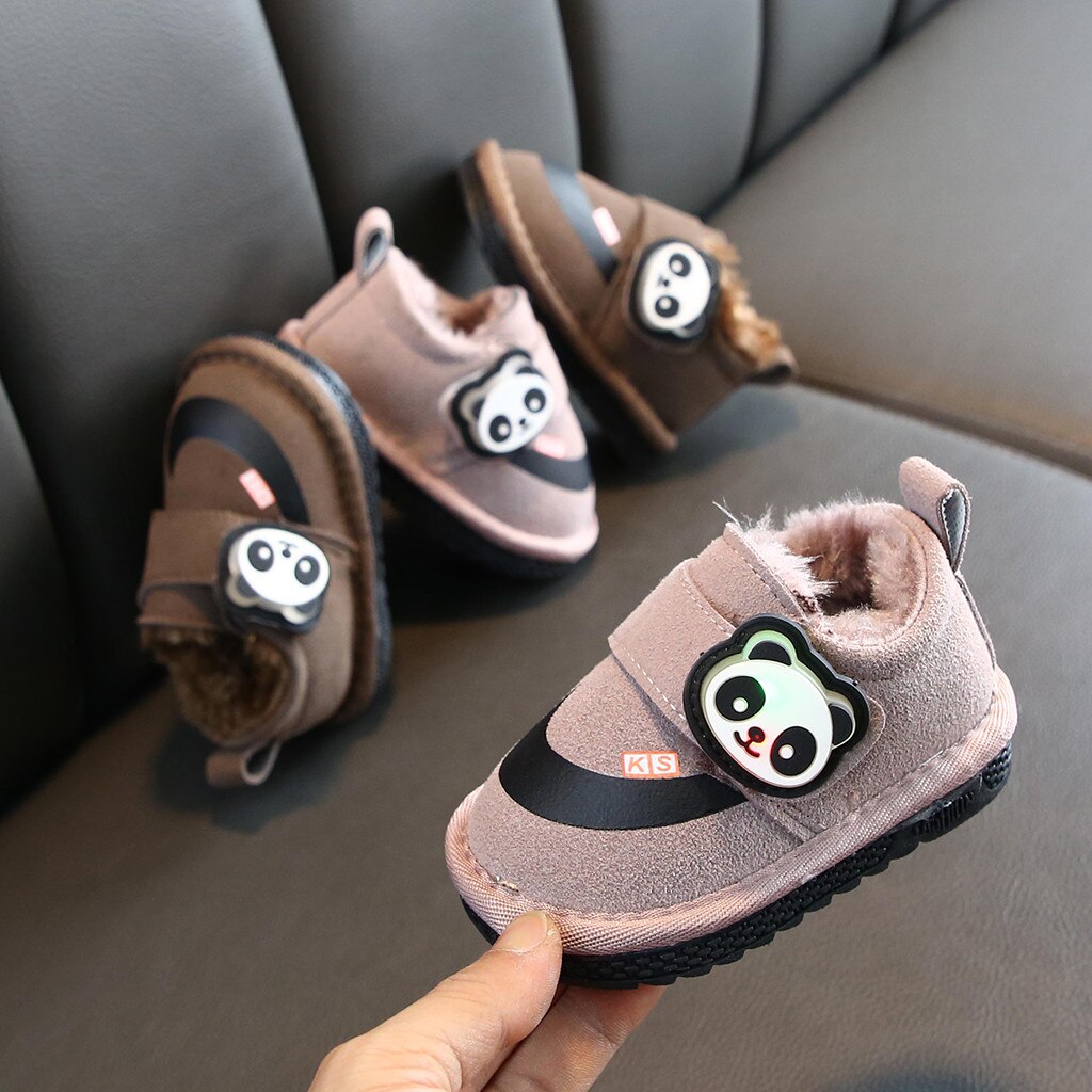 Baby Meisjes Jongens LED Schoenen Laarzen Baby Winter Leuke Cartoon Licht Sportschoenen Laarzen Lichtgevende Warme Sneakers schoenen kinderen
