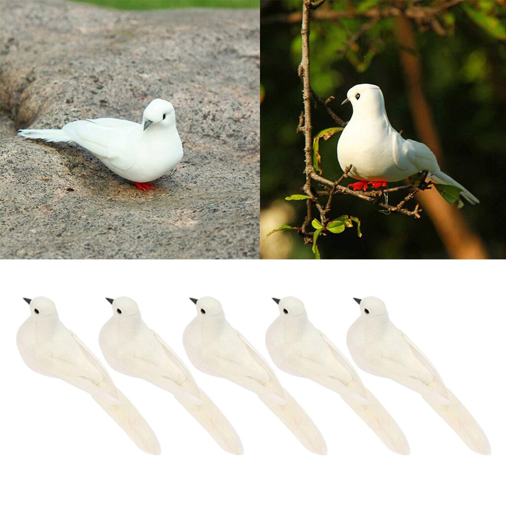 5 stk håndlavet pigeongarden græsplæne dekor ornament figurer kunst håndværk