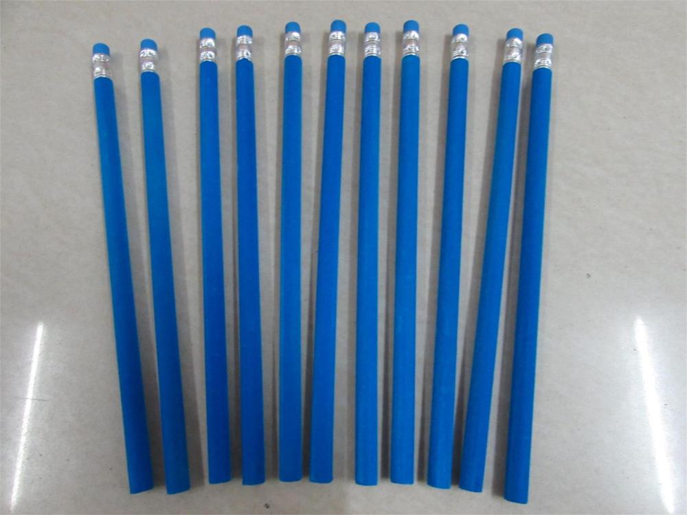 Houten potlood fluwelen potlood 50 stuks milieuvriendelijke hotel potlood: Blue