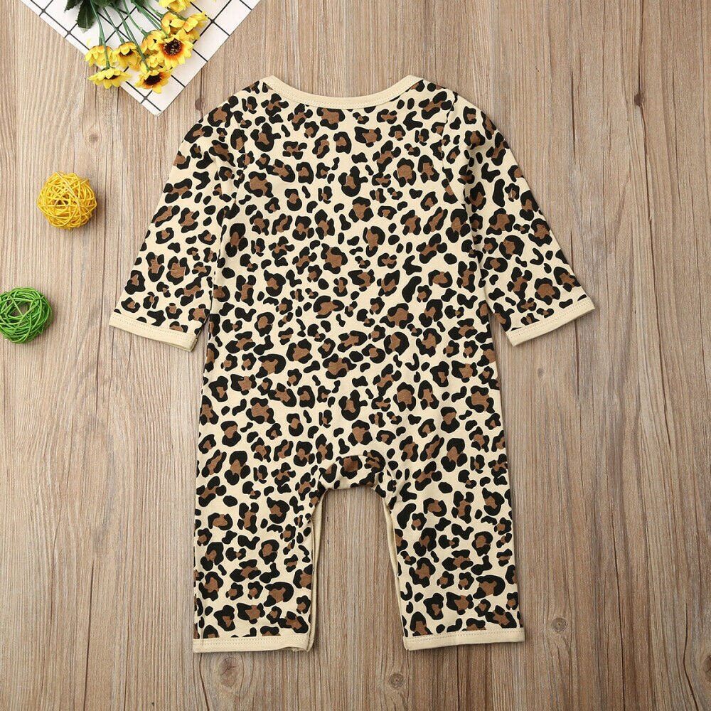 Bebiskläder nyfödd match bebis flicka pojke höst leopardkläder byxdress lekdräkt/skjortor topp +byxor 2 st outfits