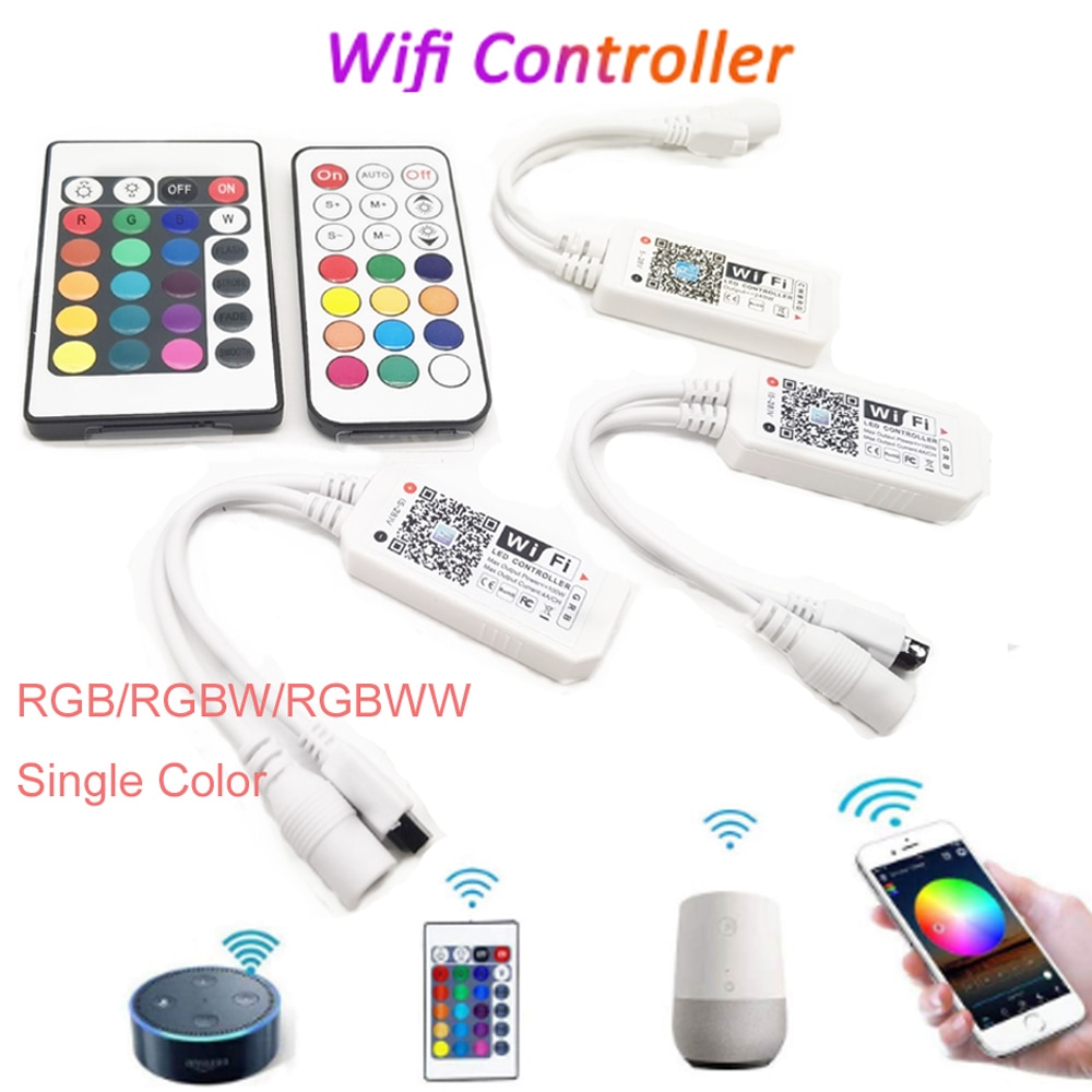 DC5V 12V 24V RGB Led Wifi Controller RGBW RGBWW Bluetooth WiFi LED controller For 5050 2835 WS2811 WS2812B led strip Magic Home