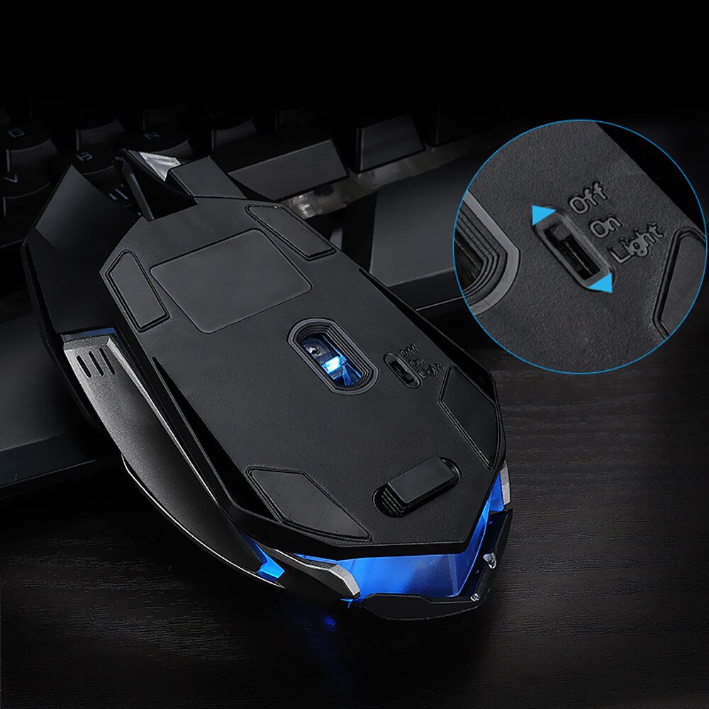 Draadloze Muis Raton Gaming Muis Oplaadbare Stille Led Backlit Usb Optische Muizen Ergonomische Muis Gamer Voor Pc Laptop 6