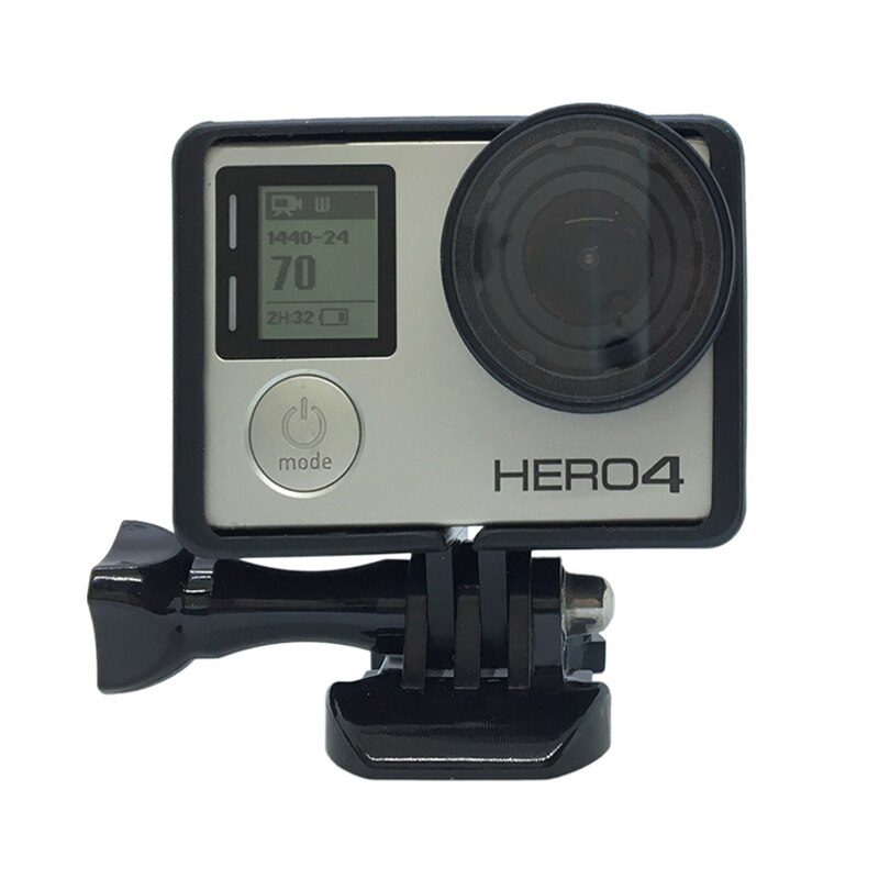 Voor Go pro Hero 4/3 + Skelet frame shell Beschermende Behuizing Case Standaard Border Frame Zwart voor GoPro accessoires