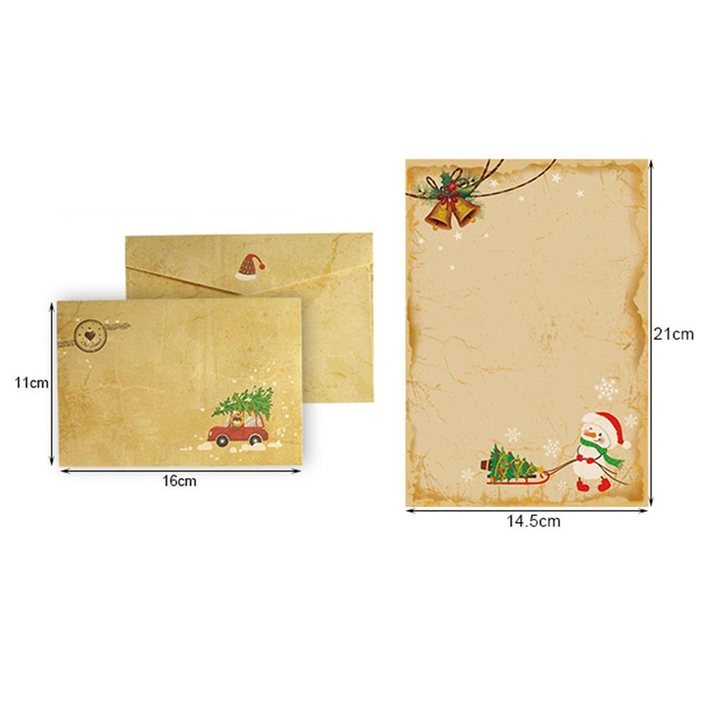Christmas Series Vintage Brown Kraft Paper Writing Paper Letter Paper Wedding Birthday Party Invitation Paper Envelope