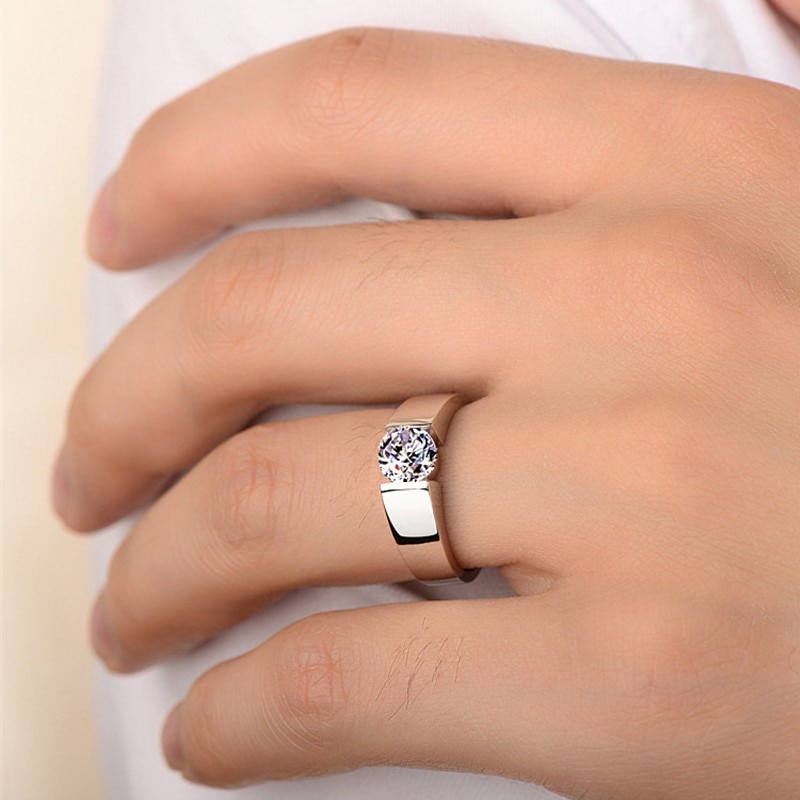 Choucong Solitaire Degli Amanti Promise Ring 925 Sterling Silver AAAAA cz di Fidanzamento Wedding Band Anelli Per Le Donne Degli Uomini Dei Monili Del Partito