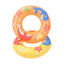1 St LeadingStar Kids Hoge dichtheid PVC Cartoon Printing Opblaasbare Float Zwemmen Ring Kleur Willekeurige