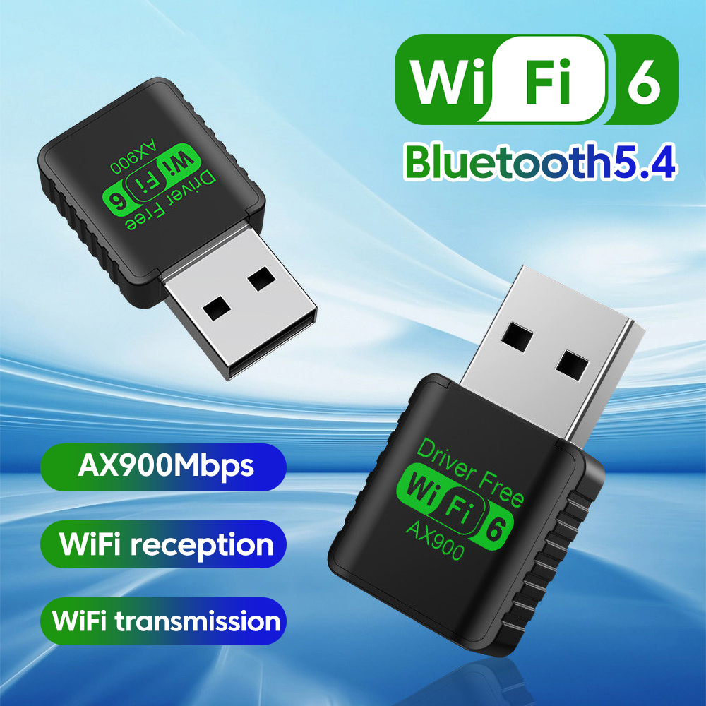 AX900 USB WiFi 6 Bluetooth 5.4 Adapter 2in1 Dongle Dual Band 2.4G&5GHz USB Network Wireless Wlan Receiver For Win 10/11