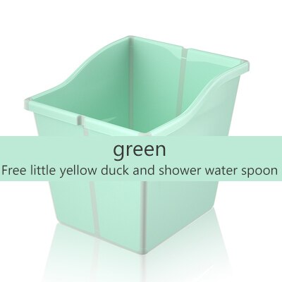 Folding Bathtub Swimming Pool Freestanding Bathtub Bath Bucket Portable Toddler Kids Infant Safety Shower Slide Protection: Green