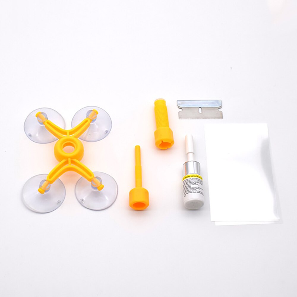 Automotive Glass Nano Repair Fluid Broken Glass Nano Repair Tool Set Black/ White Magic Windshield Repair Tool Kit