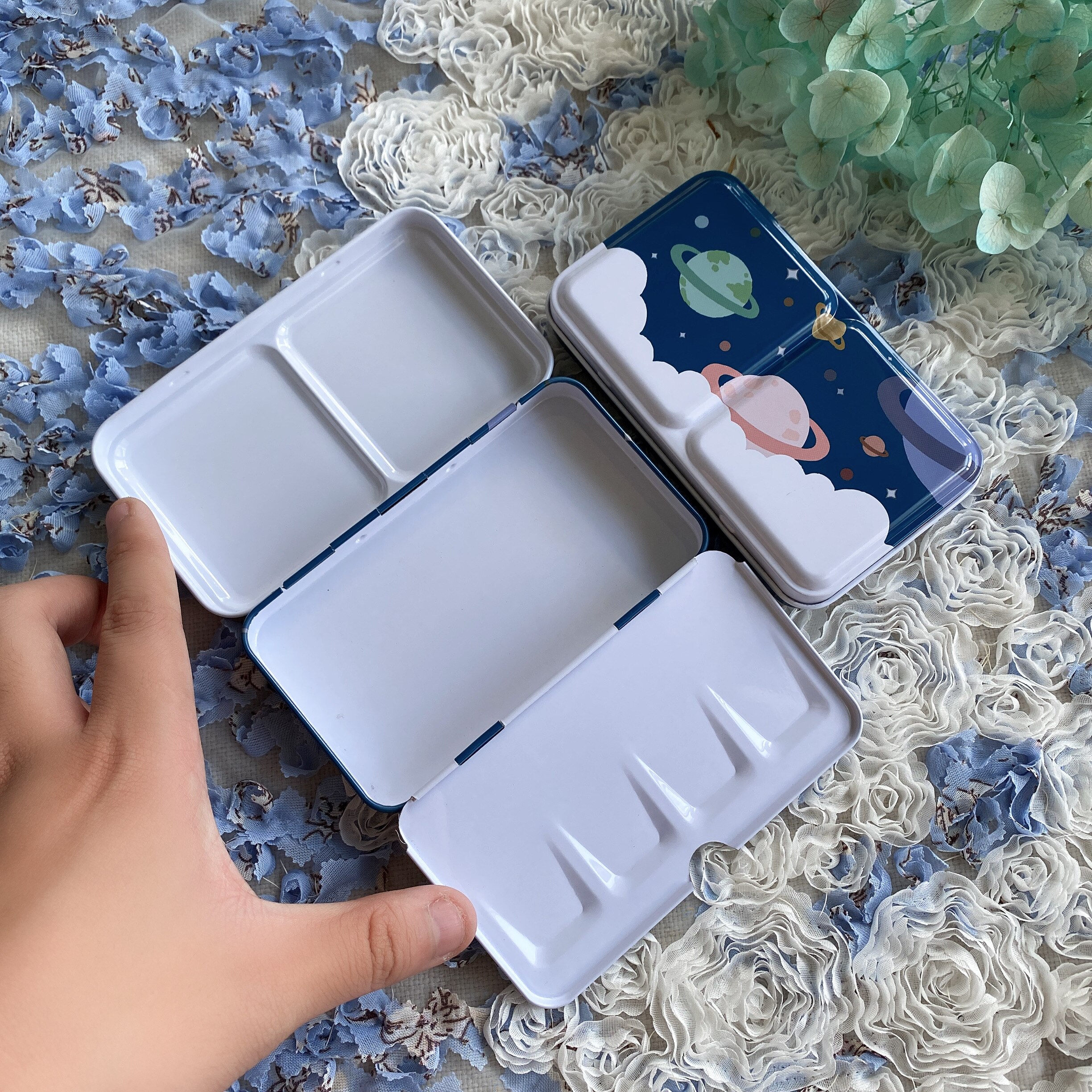 Aquarel Verf Doos 12/24 Kleur Sub-Verpakking Lege Doos Platte Bodem Acryl Verf Doos Schilderij Draagbare Doos: 3