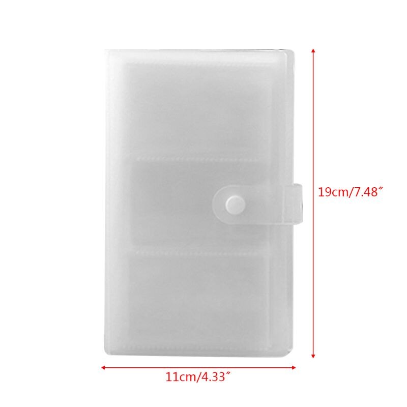 240 Slots Transparent PP Cover Business Card Book Large Capacity ID Holders Ticket Collection Clip