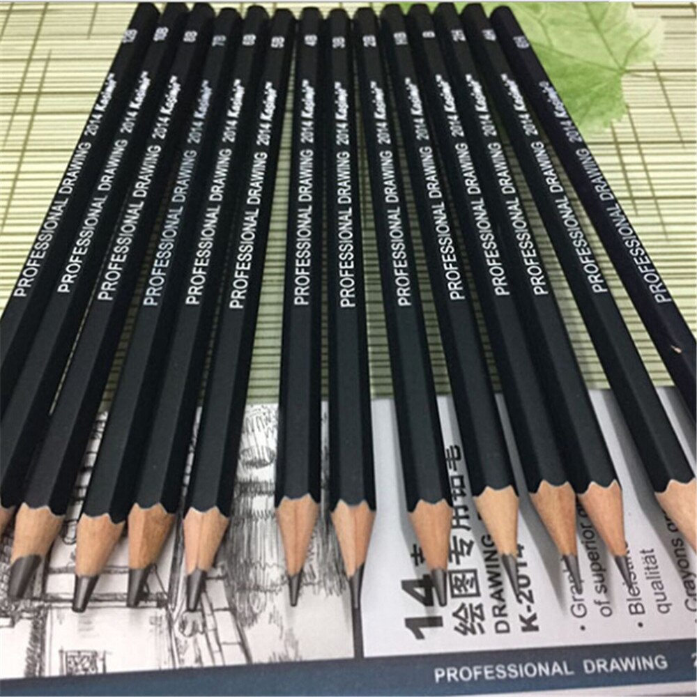 14Pcs/box Sketch Pencil Paper Drawing Pencil Set Stationery Art Professinal Sketch Art Drawing Sketching Pencil School Supply